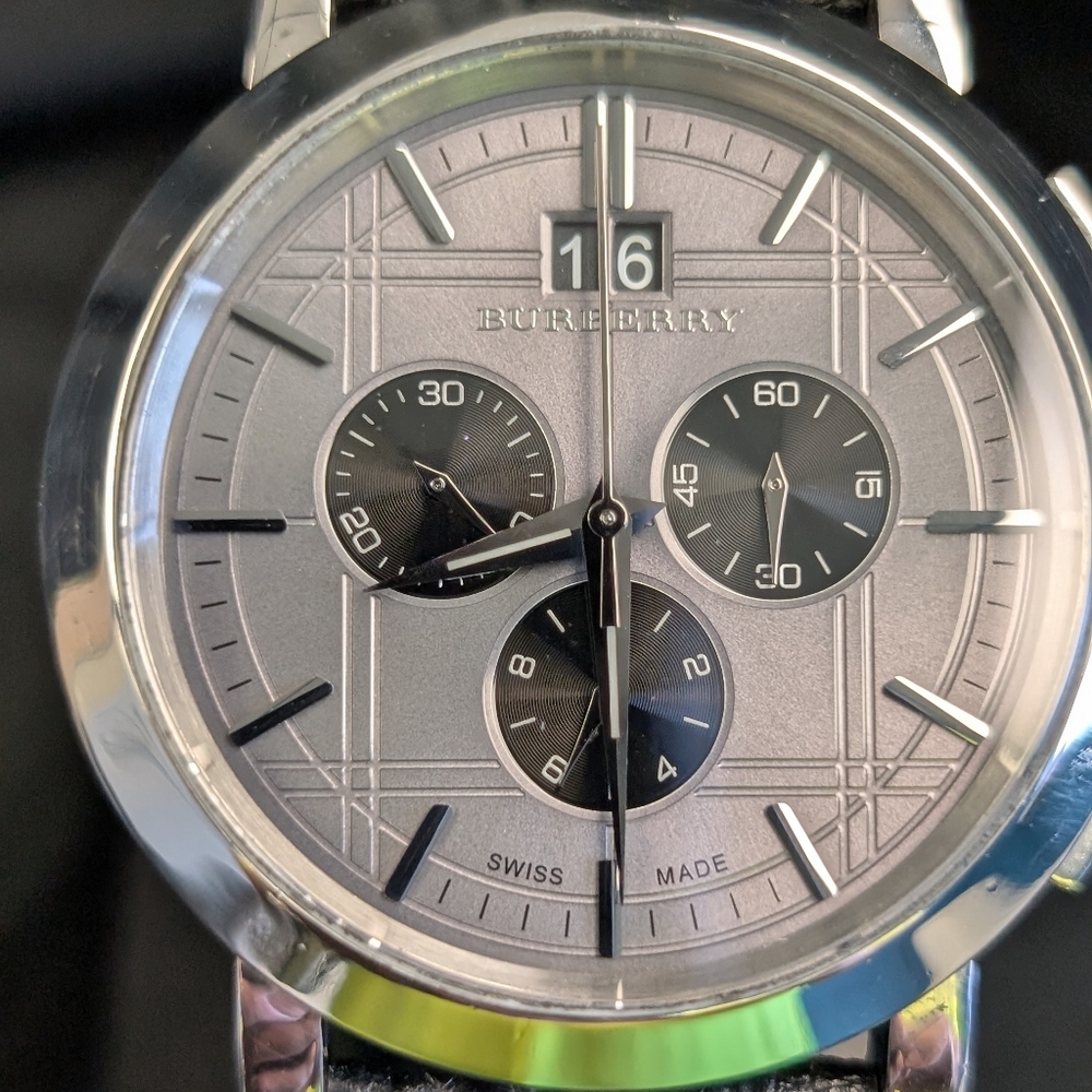 Burberry mens chronograph watch